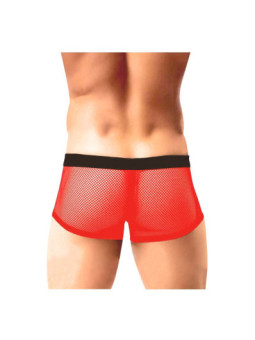 Boxer Masculino Frunce Tras Rojo y Elastico Negro