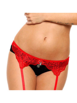 Portaligas de Encaje Rojo Playboy