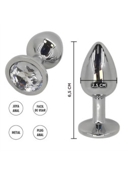 (CHICO) Plug Anal Cygnus Plateado Joya Blanca