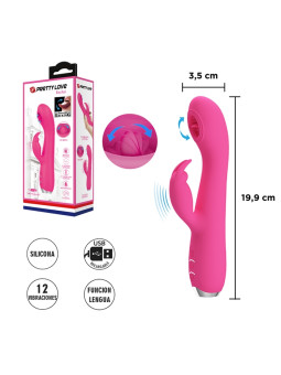 Rachel Masajeador de punto G con estimulacion clitorial y carga USB