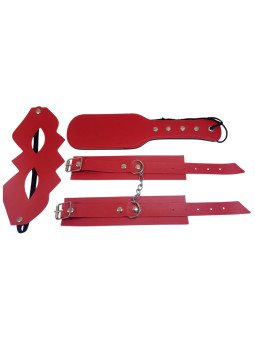 Kit Bondage BDSM 3 Piezas Rojo