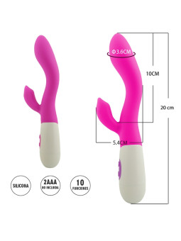 Columba : Vibrador de punto G con estimulador y 10 funciones de vibracion