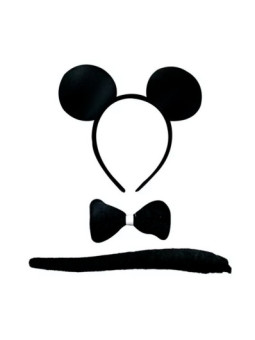 Set de Ratoncita Vincha Moño Cola Sexy Disfraz